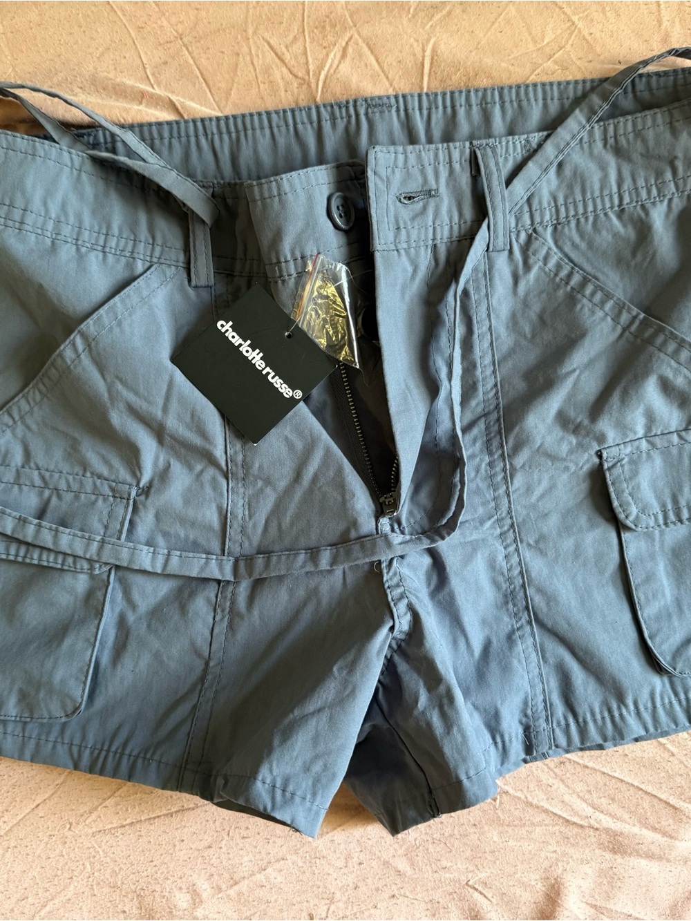 charlotte russe Slate Blue Cargo Shorts